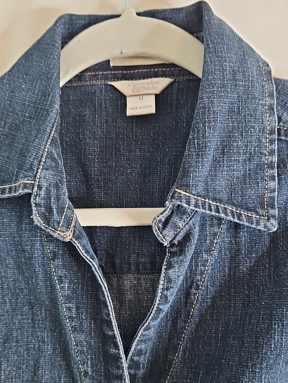 Christopher & Banks Dark Blue Denim Button-Front Jacket - Picture 2 of 7